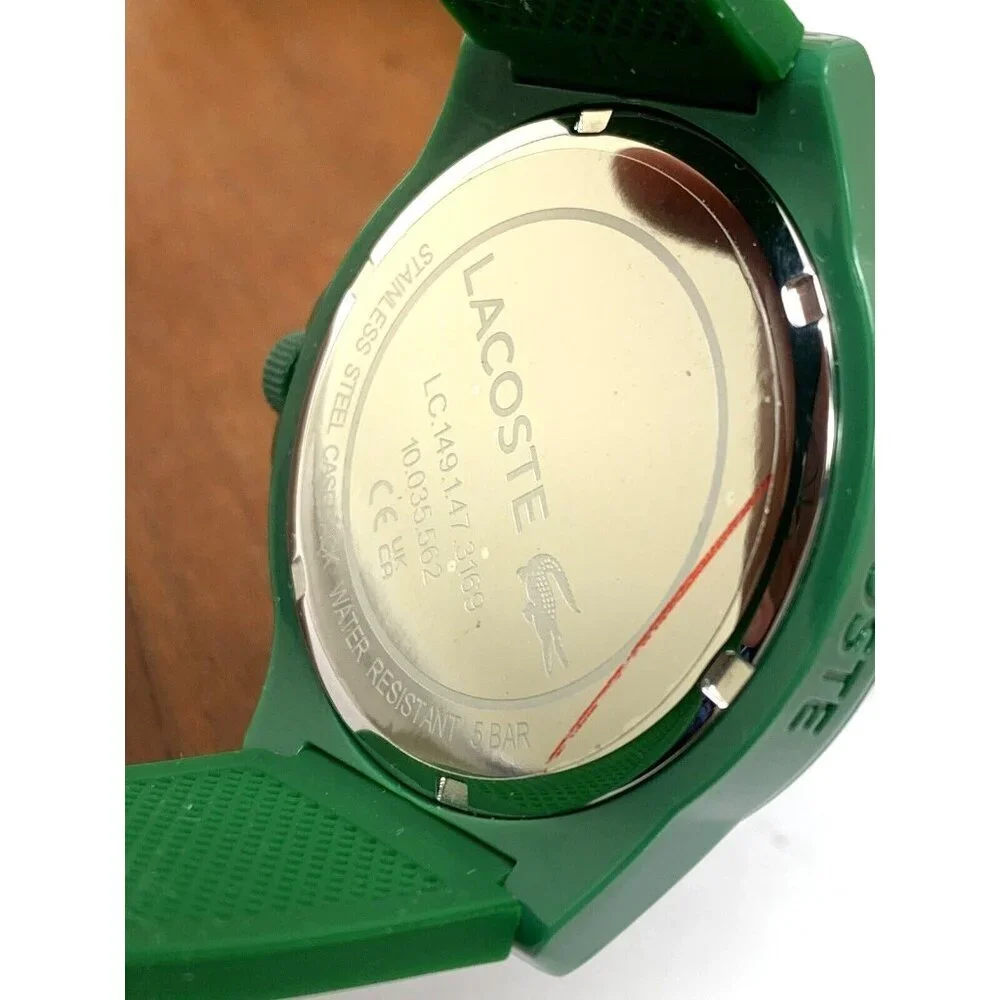 Lacoste Men's Watch 2011186 Quartz Neocroc Green Dial Rubber Band 42mm